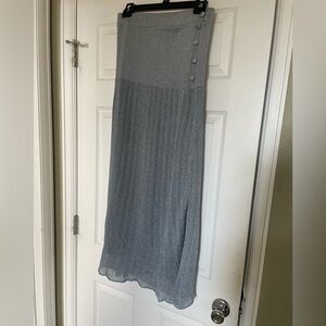 Zara Silver Maxi Skirt
